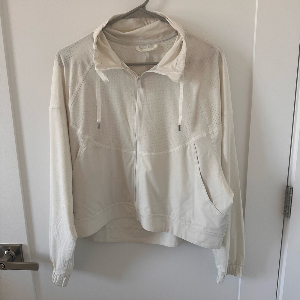 SOLD — Lululemon White Zip-Up Hoodie